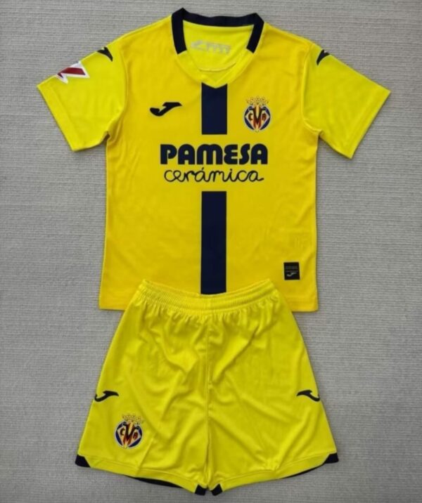Conjunto Niño Villareal temporada 25/26 Primera equipación